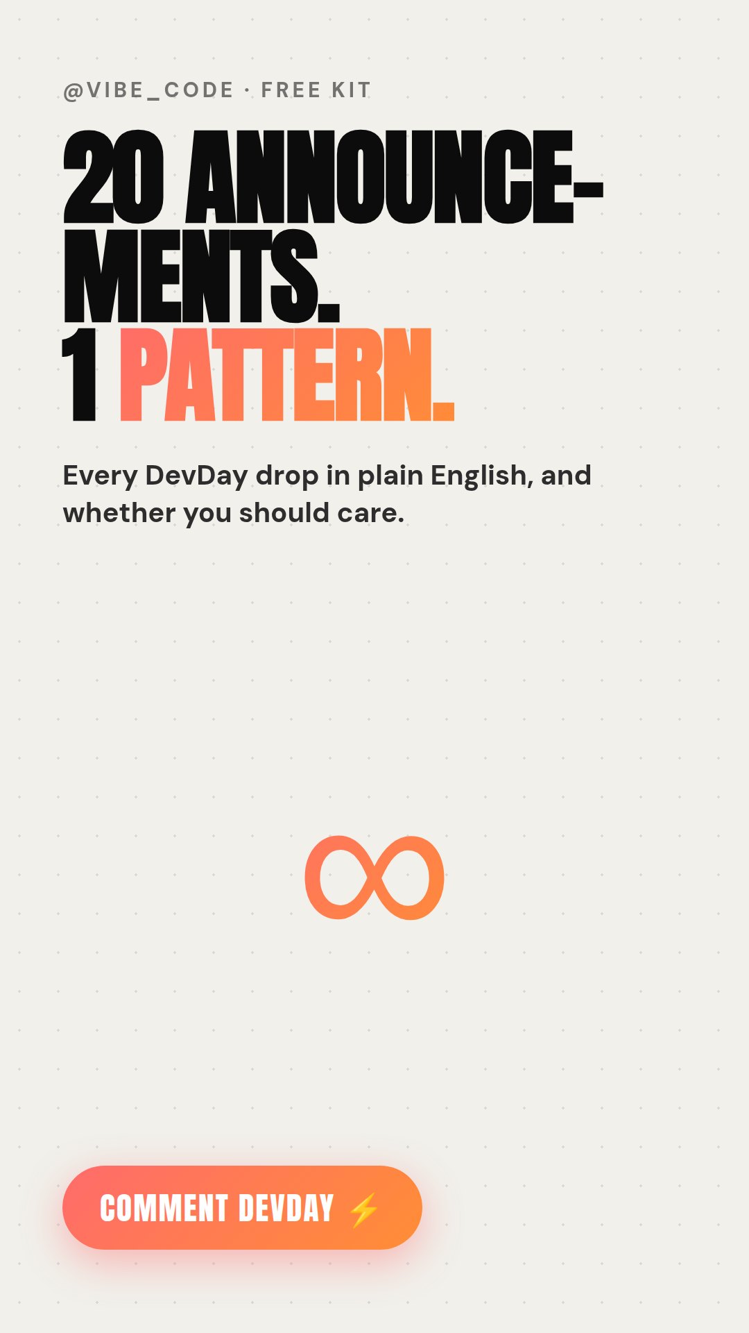 The DevDay Breakdown: 20 announcements, 1 pattern